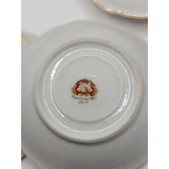 Royal Sealy Moss Rose China Mini Teapot, Creamer & Sugar w/Lid Made in Japan - Picture 15 of 16